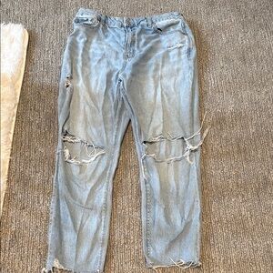 American Eagle Strigid High Rise Mom Jeans